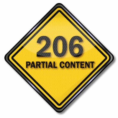 Statuscode 206 - Partial Content / Teilweiser Inhalt