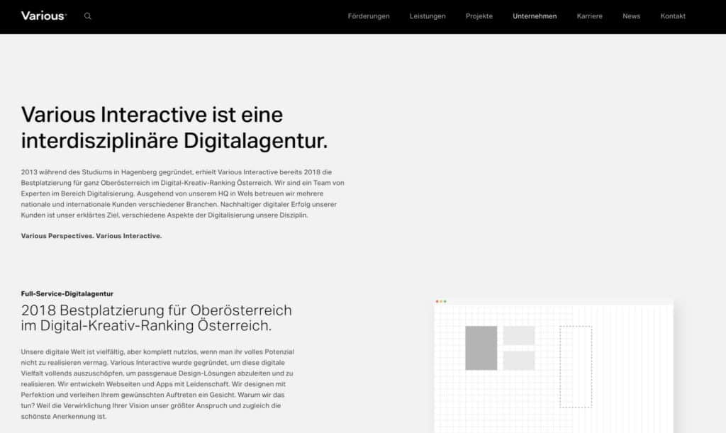 Various Interactive - Webdesign & Webentwicklung, TYPO3, E-Commerce, Online-Marketing
